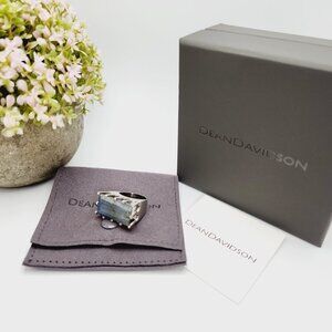NWT Dean Davidson Baguette-Cut Simulated Labradorite Flash Castle Ring Sz. 5